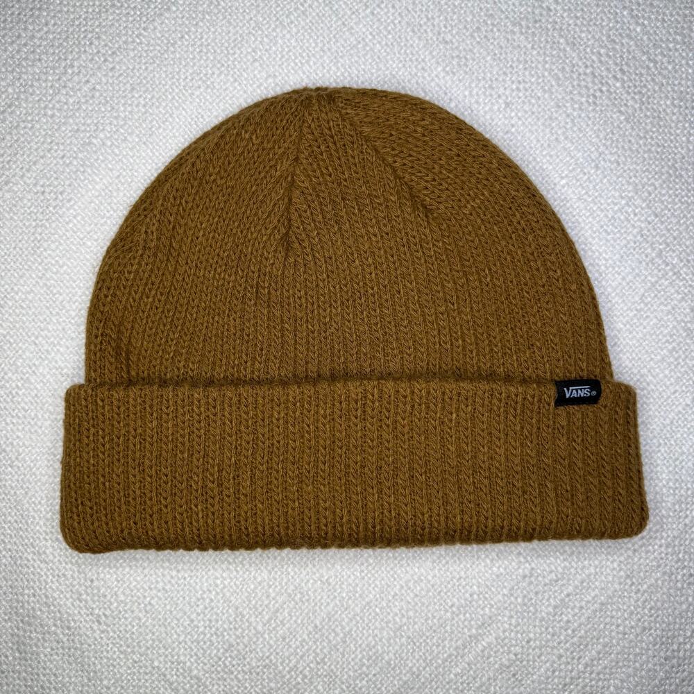 VANS Core Basic Ribbed Beanie Unisex OSFM – Brown/Caramel Knit Cuffed Winter Hat